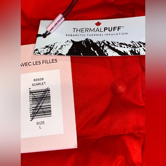 Avec Les Filles Envelope Collar Puffer Coat Water Resistant Mock Neck Large‎ NEW - Picture 9 of 14